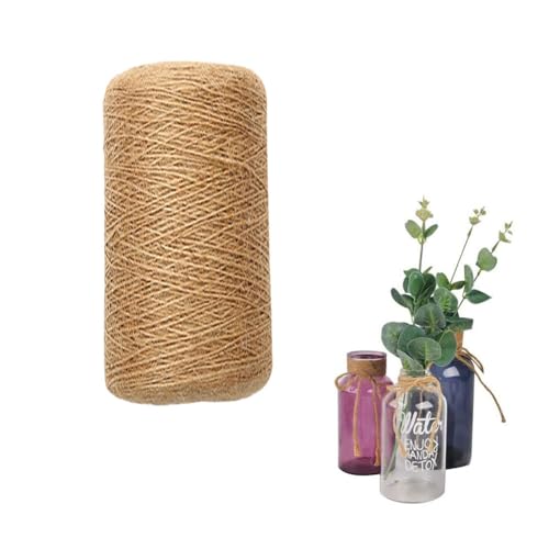 Mikiuly Jute-Schnur, Garten Juteschnur, Natur Braun Jute Kordel, Packschnur Geschenk-Band Bastelschnur Dekokordel, 1 mm Dicke, 400m Jute-Schnur für Garten, Basteln, Verpackung, Floristik, Dekoration Mikiuly Jute-Schnur, Garten Juteschnur, Natur Braun Jute Kordel, Packschnur Geschenk-Band Bastelschnur Dekokordel, 1 mm Dicke, 400m Jute-Schnur für Garten, Basteln, Verpackung, Floristik, Dekoration von Mikiuly