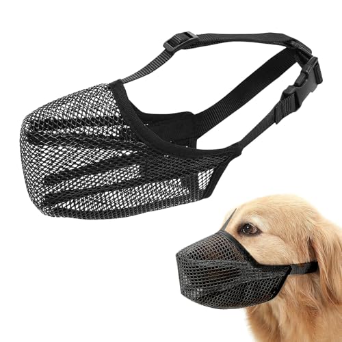 Maulkorb für Hunde, Nylon Maulkorb für Hunde, Weicher Netzmaulkorb, Atmungsaktiver Maulkorb für Hunde, Verstellbare Welpenmaulkörbe, Verhindert Das Beißen, Kauen und Bellen, M, Schwarz Maulkorb für Hunde, Nylon Maulkorb für Hunde, Weicher Netzmaulkorb, Atmungsaktiver Maulkorb für Hunde, Verstellbare Welpenmaulkörbe, Verhindert Das Beißen, Kauen und Bellen, M, Schwarz von Mikiuly