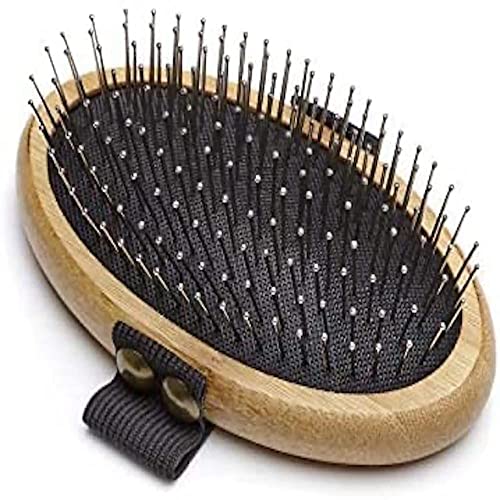 Mikki 6280002 Bambus-Handbürste mit Kugelköpfen für mittellanges und dichtes Fell, Für Hunde und Katzen, Hergestellt aus nachhaltigem Bambus, Sanfte Pflegebürste, 95 g Mikki 6280002 Bambus-Handbürste mit Kugelköpfen für mittellanges und dichtes Fell, Für Hunde und Katzen, Hergestellt aus nachhaltigem Bambus, Sanfte Pflegebürste, 95 g von Mikki