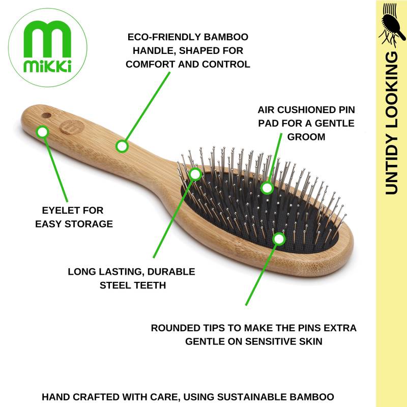 Mikki Bamboo Ball Pin Brush - Klein von Mikki