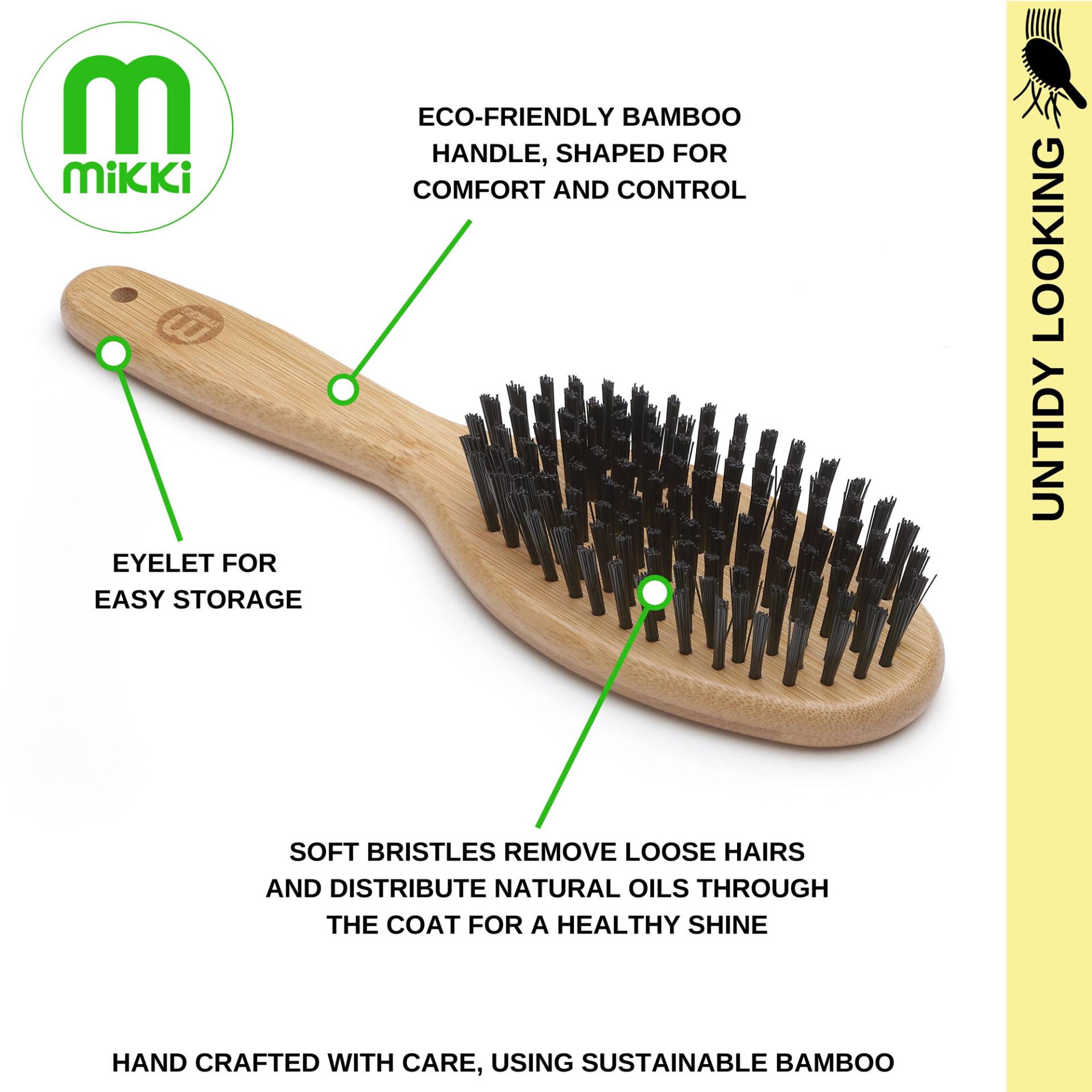 Mikki Bamboo Bristle Brush - Klein von Mikki