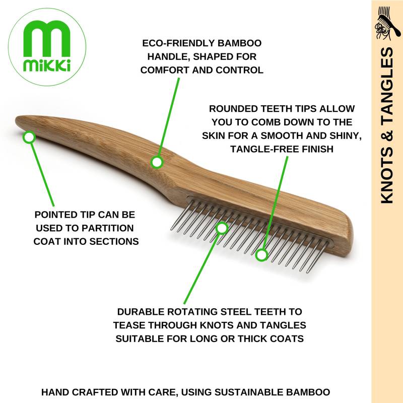 Mikki Bambus Anti-Clit Kamm - Breit Mikki Bambus Anti-Clit Kamm - Breit von Mikki