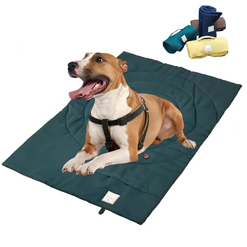 Wasserdichte Hundebettunterlage für den Außenbereich, 95 x 65 cm, faltbar und tragbar, Katzenmatte, Hundebett, waschbare Hundematte für große Hunde, Tapete para Perro, Hundematte für die Tür, Grün von MikooMikoo