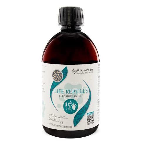 MikroVeda Life Reptiles 250ml, Bio Ergänzungsfuttermittel für Reptilien, fermentierter Kräuter- und Pflanzenextrakt mit MikroVeda Mikroorganismen von Mikroveda