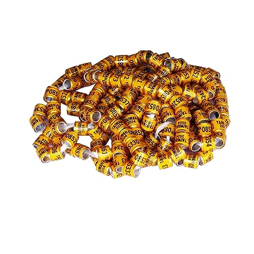 Milageto 100 Stück Taubenbeinringe 2024 Identifikationsbänder Vögel Fußring Langlebiges Zubehör Innendurchmesser 8 mm Höhe 11 mm Identifikationsring, Orange von Milageto