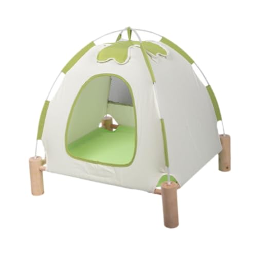 Milageto 2-in-1-Katzenbettzelt, tragbares Katzenbett aus Holz für drinnen und draußen, Zelthaus für Hunde Milageto 2-in-1-Katzenbettzelt, tragbares Katzenbett aus Holz für drinnen und draußen, Zelthaus für Hunde von Milageto