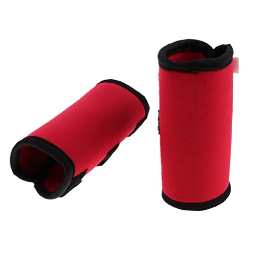 Milageto 2er-Pack Hund Beinbandage mit verstellbarem Klettverschluss für Gelenkschutz, Rot M von Milageto