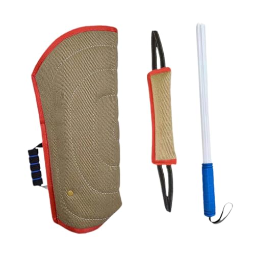 Milageto 3X Hundebeiß-Ärmel Hundebeiß-Kissen Zerrspielzeug Agility Hundebeiß-Trainingsset Hundetrainings-Stick für Training Apportieren, Rot Milageto 3X Hundebeiß-Ärmel Hundebeiß-Kissen Zerrspielzeug Agility Hundebeiß-Trainingsset Hundetrainings-Stick für Training Apportieren, Rot von Milageto