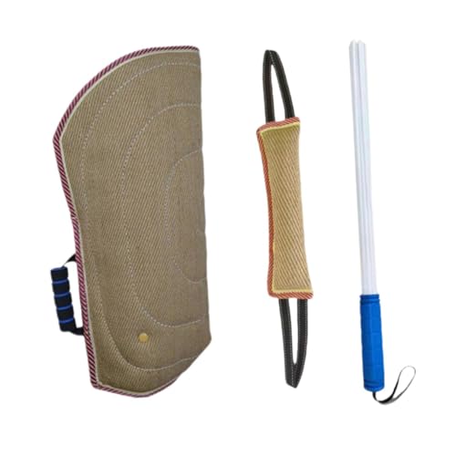Milageto 3X Hundebeiß-Ärmel Hundebeiß-Kissen Zerrspielzeug Agility Hundebeiß-Trainingsset Hundetrainings-Stick für Training Apportieren, Streifen Milageto 3X Hundebeiß-Ärmel Hundebeiß-Kissen Zerrspielzeug Agility Hundebeiß-Trainingsset Hundetrainings-Stick für Training Apportieren, Streifen von Milageto