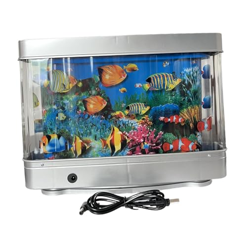 Milageto Aquarium LED Nachtlicht Tischplatte Ornament Imitation Meer Landschaft Künstliche Fisch Tank Umgebungs Licht für Wohnzimmer, Kleiner Fisch Milageto Aquarium LED Nachtlicht Tischplatte Ornament Imitation Meer Landschaft Künstliche Fisch Tank Umgebungs Licht für Wohnzimmer, Kleiner Fisch von Milageto