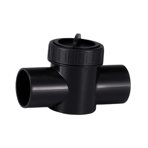 Milageto Aquarium-Steuerventil Durchflussregler Einfache Installation Kompakte einstellbare Geräte Kompakter Auslassrohrverbinder, Schwarz 32 Mm von Milageto