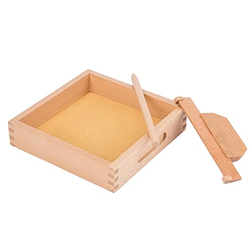 Milageto Buchstabenbildung Sandkasten mit Holzstift Sandtisch Übungslernspielzeug von Milageto