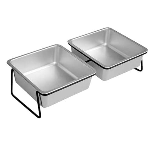 Milageto Erhöhter Futternapf für Haustiere, Snackbehälter für Haustiere mit erhöhtem Ständer, Abnehmbarer, ergonomischer, geneigter, großer, erhöhter, Doppelt Milageto Erhöhter Futternapf für Haustiere, Snackbehälter für Haustiere mit erhöhtem Ständer, Abnehmbarer, ergonomischer, geneigter, großer, erhöhter, Doppelt von Milageto