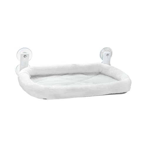 Milageto Faltbare Katzenfenster-Hängematte für Hauskatzen, für Katzen und Kätzchen, Fenstersitz, Katzenbett, Katzenfensterbett zum Sonnenbaden, Nickerchen, Weiß 30x52cm Milageto Faltbare Katzenfenster-Hängematte für Hauskatzen, für Katzen und Kätzchen, Fenstersitz, Katzenbett, Katzenfensterbett zum Sonnenbaden, Nickerchen, Weiß 30x52cm von Milageto