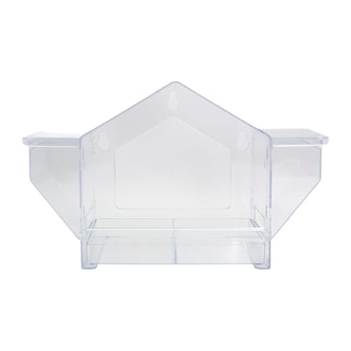 Milageto Fenster Vogel Feeder Birdhouse Klar abnehmbares Tablett Birdfeeder Bird House für Garten außerhalb der Cockatiel Bluebirds Lovebirds von Milageto