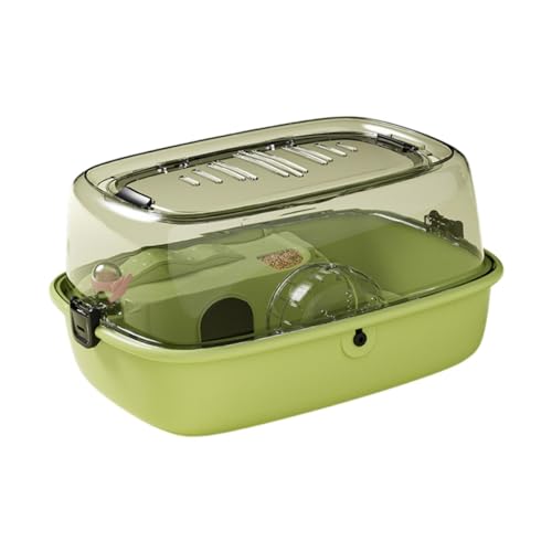 Milageto Großer Hamster -Käfig -Hausübungen Spielhaus, tragbar, Lebensraum, kleine tierische Käfig für kleine Tiere Meerschweinchen Ratten, GrÜn von Milageto