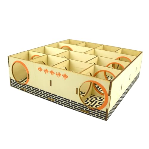 Milageto Hamster-Labyrinth, Hamster-Spielzeug, kleine Tiere, Mäuse für Hamster, Rennmäuse, Mäuse, Puzzle-Spielzeughaus, Holz-Hamsterhaus, Versteck, Tunnel, 20.8x19.8x6cm Milageto Hamster-Labyrinth, Hamster-Spielzeug, kleine Tiere, Mäuse für Hamster, Rennmäuse, Mäuse, Puzzle-Spielzeughaus, Holz-Hamsterhaus, Versteck, Tunnel, 20.8x19.8x6cm von Milageto