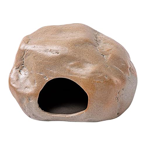 Milageto Hamster Versteck Hausbehälter Nest Käfig Zubehör Innenbett Versteck Keramik Haustier Lebensraum Haustier Bad für Gerbils Mäuse, 13,5 cm x 14,5 cm x 9,5 cm von Milageto