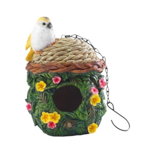 Milageto Harz-Vogelhaus, Vogelnistkasten, Bunte Vogelhäuschen, dekoratives Vogelhaus für Hof-Vogelbeobachter, Außenterrasse, Hinterhof Milageto Harz-Vogelhaus, Vogelnistkasten, Bunte Vogelhäuschen, dekoratives Vogelhaus für Hof-Vogelbeobachter, Außenterrasse, Hinterhof von Milageto