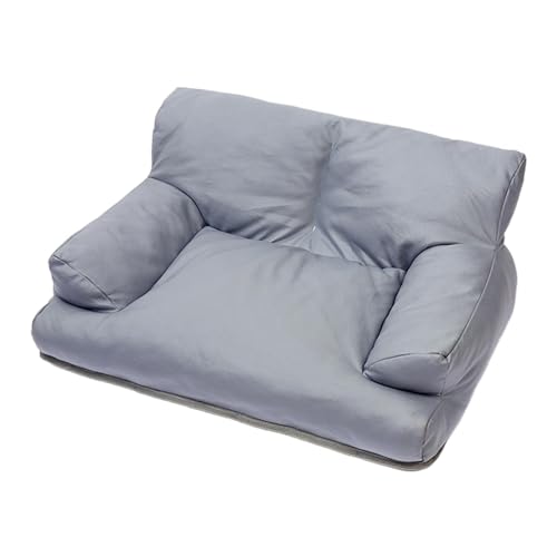 Milageto Haustier-, Haustiercouch, abwischbar, wasserdichtes PU-Katzenschlafsofa, kleines Hundesofa, Zwinger für Kätzchen, alle Rassen, kleine Hunde, grau Milageto Haustier-, Haustiercouch, abwischbar, wasserdichtes PU-Katzenschlafsofa, kleines Hundesofa, Zwinger für Kätzchen, alle Rassen, kleine Hunde, grau von Milageto