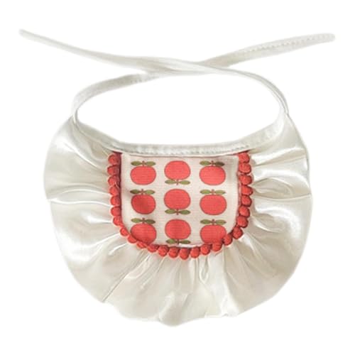 Milageto Haustier-Lätzchen, Katzenhalsband, Verkleidungsgeschenk, bequemes Halsband, Hunde-/Katzenkostüm, Haustierschal für den täglichen Gebrauch, Zubehör, Rot von Milageto
