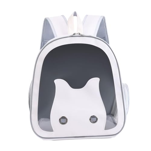 Milageto Haustier-Transporttasche, Wanderrucksack für Katzen, Hunde und Kleintiere, tragbare Haustier-Reisetasche, Tragetasche für Reisen, Wandern, Weiß von Milageto