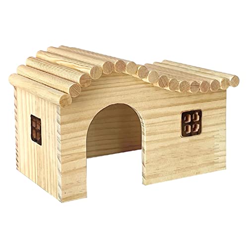 Milageto Hochwertiges Holzhaus für Hamster, langlebiges Kauspielzeug, idealer Nistplatz für kleine Nagetiere von Milageto