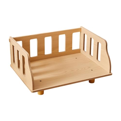 Milageto Holzkatze Schlafbett Welpe Tierbett bequem kleine Hunde Bett Holz erhöhtes Katzenbett Kätzchen Rastbett für Meerschweinchen, 51x36x22cm Milageto Holzkatze Schlafbett Welpe Tierbett bequem kleine Hunde Bett Holz erhöhtes Katzenbett Kätzchen Rastbett für Meerschweinchen, 51x36x22cm von Milageto