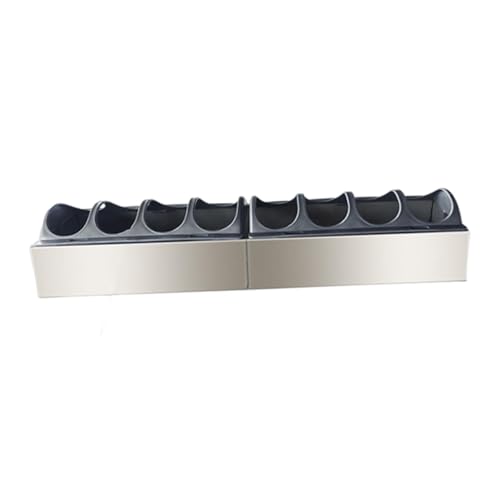 Milageto Hühnerfuttertrog, Kükenfutterspender, leicht zu reinigen, Abnehmbarer Deckel mit Mehreren Futterlöchern für Taubengeflügel, 40 X 11 X 4.5 cm von Milageto