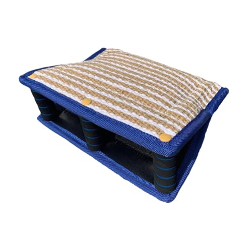 Milageto Hundebisskissen-Trainingshülse, unterhaltsame Jute-Hundebisshülse, Hundebisskeil für Golden Retriever-Hunde, zum Kauen im Freien, Blau Milageto Hundebisskissen-Trainingshülse, unterhaltsame Jute-Hundebisshülse, Hundebisskeil für Golden Retriever-Hunde, zum Kauen im Freien, Blau von Milageto