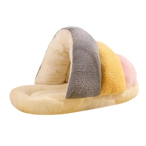 Milageto Hundehüttenbett, kleines Katzennest, Schlafnestbett, Katzenbett mit Rutschfester Unterseite, Samthöhle zum Eingraben, Geschenk für Kätzchen, Zuhause, Grau, L Milageto Hundehüttenbett, kleines Katzennest, Schlafnestbett, Katzenbett mit Rutschfester Unterseite, Samthöhle zum Eingraben, Geschenk für Kätzchen, Zuhause, Grau, L von Milageto