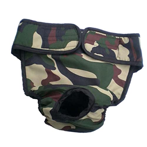 Milageto Hundeschutzhose für Hündinnen - Komfortable Baumwollhose für den Schutz Ihrer Hündin, Camouflage, S von Milageto