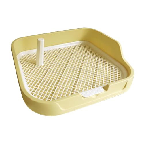 Milageto Indoor-Hunde-Töpfchen-Trainings-Pads, Netzgitter, Haustier-Trainingstoilette, Haustier-Trainingspad-Halter, Netzgitter-Toilette für Welpen, Katzen, Gelb Milageto Indoor-Hunde-Töpfchen-Trainings-Pads, Netzgitter, Haustier-Trainingstoilette, Haustier-Trainingspad-Halter, Netzgitter-Toilette für Welpen, Katzen, Gelb von Milageto