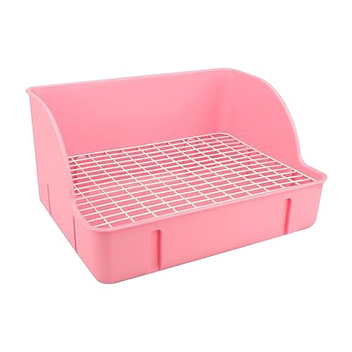 Milageto Kaninchentoilette für Käfig, Töpfchentrainer-Pee-Pfanne-Tablett, spritzwassergeschützte Käfig-Toiletten-Einstreubox, für Meerschweinchen, Chinchillas, ROSA Milageto Kaninchentoilette für Käfig, Töpfchentrainer-Pee-Pfanne-Tablett, spritzwassergeschützte Käfig-Toiletten-Einstreubox, für Meerschweinchen, Chinchillas, ROSA von Milageto