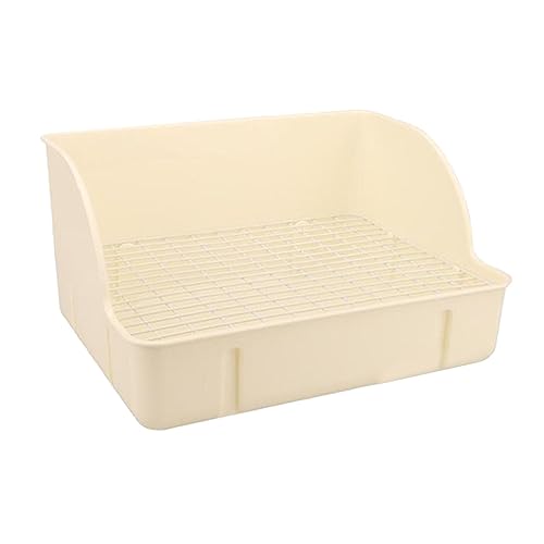 Milageto Kaninchentoilette für Käfig, Töpfchentrainer-Pee-Pfanne-Tablett, spritzwassergeschützte Käfig-Toiletten-Einstreubox, für Meerschweinchen, Chinchillas, Weiß Milageto Kaninchentoilette für Käfig, Töpfchentrainer-Pee-Pfanne-Tablett, spritzwassergeschützte Käfig-Toiletten-Einstreubox, für Meerschweinchen, Chinchillas, Weiß von Milageto