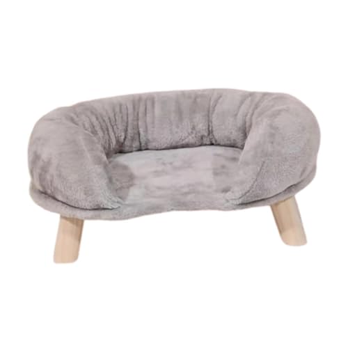 Milageto Katzen-, Katzen-Hunde-Hocker, Bett, Welpen-Sofa, bequemes, rutschfestes Katzen-Couchbett, erhöhtes Haustierbett für Kätzchen, drinnen, Katzen, Grau Milageto Katzen-, Katzen-Hunde-Hocker, Bett, Welpen-Sofa, bequemes, rutschfestes Katzen-Couchbett, erhöhtes Haustierbett für Kätzchen, drinnen, Katzen, Grau von Milageto