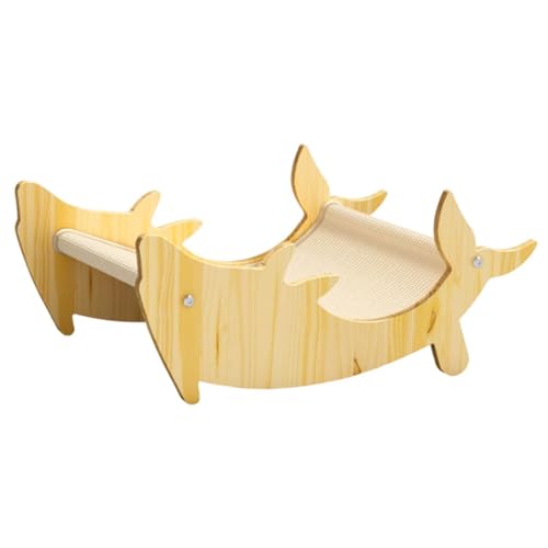 Milageto Katzen-/Hundeliege, Katzen-Hochbett, Geschenk, atmungsaktiv, praktisch, stabil, Holz, Sisal, zum Ausruhen, Schlafen, süßes Katzen-Hängemattenbett, Milageto Katzen-/Hundeliege, Katzen-Hochbett, Geschenk, atmungsaktiv, praktisch, stabil, Holz, Sisal, zum Ausruhen, Schlafen, süßes Katzen-Hängemattenbett, von Milageto
