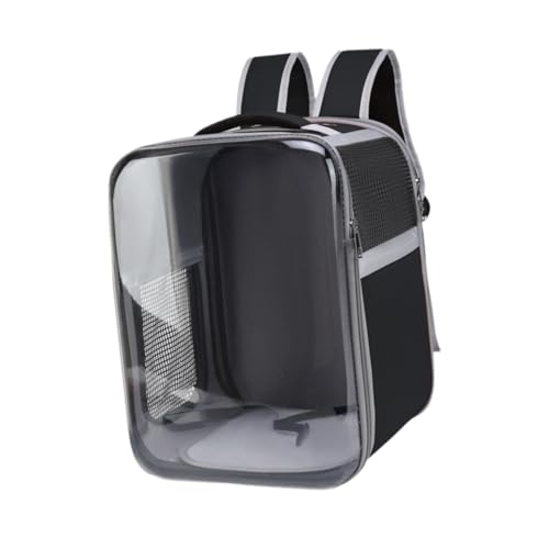 Milageto Katzen-Rucksackträger zum Tragen von Katzen und Hunden, Oxford-Stoff, tragbarer Hunde-Reiserucksack, bequem für Reisen und Spaziergänge, Schwarz Milageto Katzen-Rucksackträger zum Tragen von Katzen und Hunden, Oxford-Stoff, tragbarer Hunde-Reiserucksack, bequem für Reisen und Spaziergänge, Schwarz von Milageto