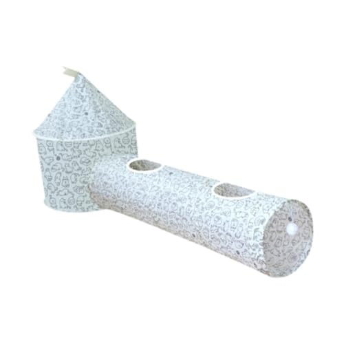 Milageto Katzen-Spieltunnel und Spielball, faltbares tragbares Katzenspielhaus für Kätzchen im Innenbereich, zum Laufen, Verstecken, Trainieren Milageto Katzen-Spieltunnel und Spielball, faltbares tragbares Katzenspielhaus für Kätzchen im Innenbereich, zum Laufen, Verstecken, Trainieren von Milageto