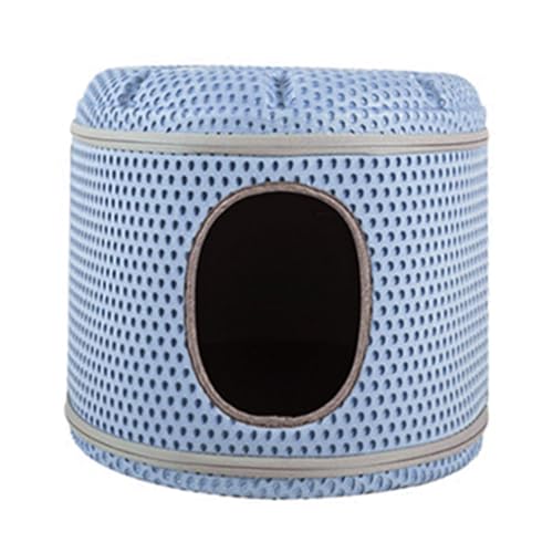 Milageto Katzenbett, Höhle, Haustier-Katzennest, Schlummern, für alle Jahreszeiten, zum Ausruhen, Schlafen, Katzenversteck, Katzenhaus für, Kätzchen, Blau Milageto Katzenbett, Höhle, Haustier-Katzennest, Schlummern, für alle Jahreszeiten, zum Ausruhen, Schlafen, Katzenversteck, Katzenhaus für, Kätzchen, Blau von Milageto