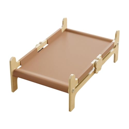 Milageto Katzenhängematte aus Holz, Schlafbett, erhöhtes weiches Zubehör, atmungsaktive Couch, Haustiermöbel, Katzen- und Hundebett für Hauskatzen, Welpen, Braun Milageto Katzenhängematte aus Holz, Schlafbett, erhöhtes weiches Zubehör, atmungsaktive Couch, Haustiermöbel, Katzen- und Hundebett für Hauskatzen, Welpen, Braun von Milageto