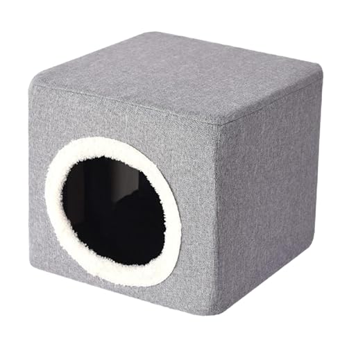 Milageto Katzenhaus, Katzenbett für Hauskatzen, Versteckmöbel, stabiles, überdachtes Katzenbett, Höhle, Haustier-Wohnung für Katzen, Kätzchen, Bewegung, GRAU Milageto Katzenhaus, Katzenbett für Hauskatzen, Versteckmöbel, stabiles, überdachtes Katzenbett, Höhle, Haustier-Wohnung für Katzen, Kätzchen, Bewegung, GRAU von Milageto