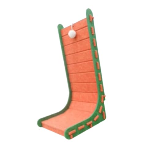 Milageto Katzenkratz nach Kratzermatte L -Form Home Decor Tierversorgungen Katzenschlafnest Spielzeugkleidung resistente Schleifklaue, Orange, S von Milageto