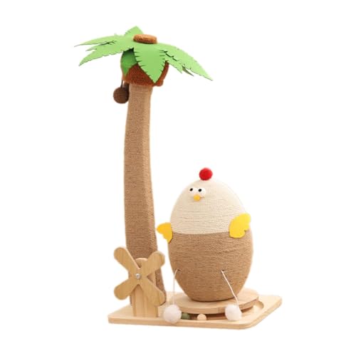 Milageto Katzenkratzbaum, Sisal-Bahnspielzeug, stabile Basis, lustig, einzigartig für Hauskatzen, Katzenkratzbaum für Kätzchen Milageto Katzenkratzbaum, Sisal-Bahnspielzeug, stabile Basis, lustig, einzigartig für Hauskatzen, Katzenkratzbaum für Kätzchen von Milageto