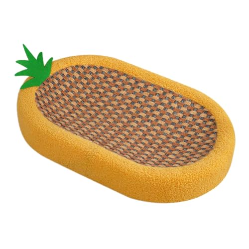 Milageto Katzenkratzbrett, Lounge-Sofa-Möbelschutz, oval, verschleißfest, für Hauskatzen, Katzenkratzmatte für Kätzchen, Haustiergeburtstag, Ananasform Milageto Katzenkratzbrett, Lounge-Sofa-Möbelschutz, oval, verschleißfest, für Hauskatzen, Katzenkratzmatte für Kätzchen, Haustiergeburtstag, Ananasform von Milageto