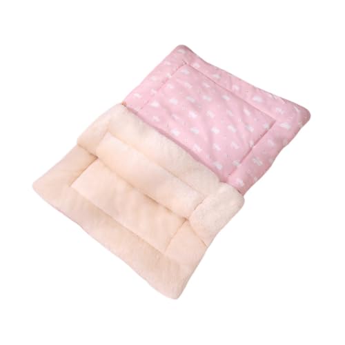Milageto Katzenschlafsack, Hundebettmatte, multifunktionaler, selbstwärmender Haustiersack, halbgeschlossene Katzenhöhle, halb überdachte Höhle für Welpen, S Pink Milageto Katzenschlafsack, Hundebettmatte, multifunktionaler, selbstwärmender Haustiersack, halbgeschlossene Katzenhöhle, halb überdachte Höhle für Welpen, S Pink von Milageto