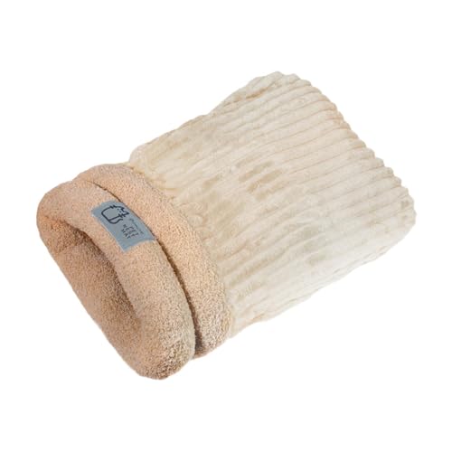 Milageto Katzenschlafsack, halb geschlossenes, Bequeme, halb überdachte Höhle für Hauskatzen, Versteck für, Kätzchen, Chihuahua, Khaki, M Milageto Katzenschlafsack, halb geschlossenes, Bequeme, halb überdachte Höhle für Hauskatzen, Versteck für, Kätzchen, Chihuahua, Khaki, M von Milageto