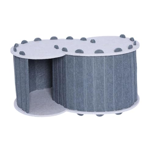 Milageto Katzenspieltunnelbett Katzenhöhle mit 2 Löchern universelle abnehmbare Abdeckung Kratzfest für 2 Katzen Hideaway Nest, Dunkelgrau Milageto Katzenspieltunnelbett Katzenhöhle mit 2 Löchern universelle abnehmbare Abdeckung Kratzfest für 2 Katzen Hideaway Nest, Dunkelgrau von Milageto