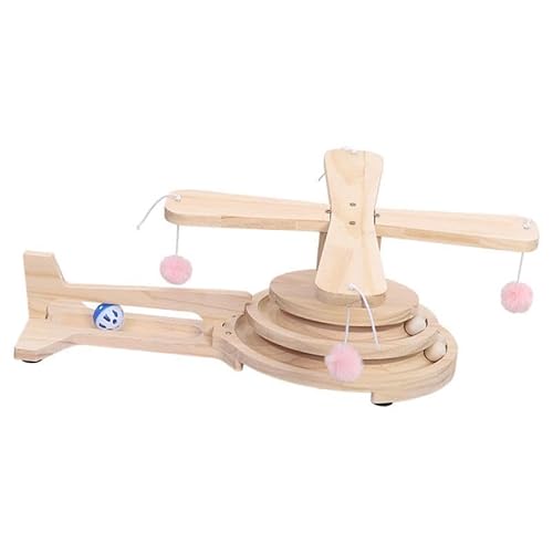 Milageto Katzenspielzeug Katzendrehtisch Katzenbedarf Spielturm Lustig, Bälle Roller Interaktives Katzenspielzeug Lustige Holzbahn, für Kätzchen Katze Kitty Milageto Katzenspielzeug Katzendrehtisch Katzenbedarf Spielturm Lustig, Bälle Roller Interaktives Katzenspielzeug Lustige Holzbahn, für Kätzchen Katze Kitty von Milageto