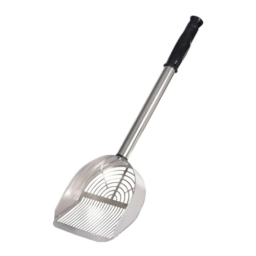 Milageto Katzenstreuschaufel, Sandrechen, Sandrechen, einfache Reinigung, Langer Griff, leichtes Sieben, multifunktionale Haustier-Katzenschaufel, Silber Milageto Katzenstreuschaufel, Sandrechen, Sandrechen, einfache Reinigung, Langer Griff, leichtes Sieben, multifunktionale Haustier-Katzenschaufel, Silber von Milageto